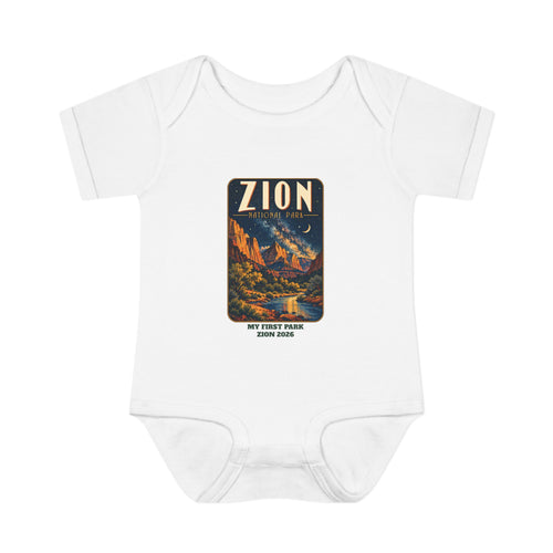 Custom Baby Zion National Park Night Sky Onesie