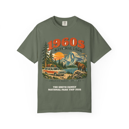Custom 1960s National Park Family Trip Shirt