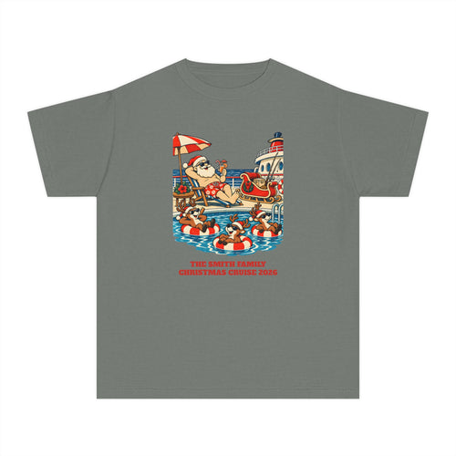 Custom Kids Santa Pool Day Christmas Cruise Shirt