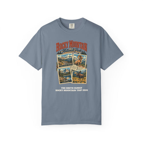 Custom Rocky Mountain National Park Stamp Collage Shirt