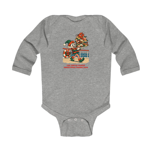 Custom Baby Elf Cruise Buffet Christmas Long Sleeve Onesie