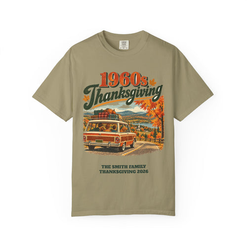 Custom 1960s Thanksgiving Family Road Trip Shirt