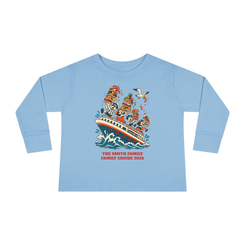 Custom Toddler Cruise Buffet Ship Long Sleeve Shirt