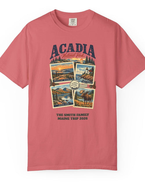 Custom Acadia National Park Stamp Collage Shirt