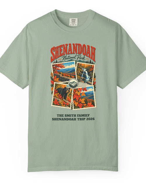 Custom Shenandoah National Park Stamp Collage Shirt