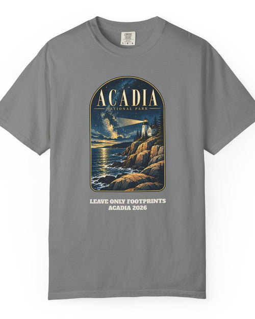 Custom Acadia National Park Lighthouse Night Sky Shirt