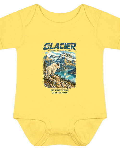 Custom Baby Glacier National Park Vintage Mountain Goat Onesie