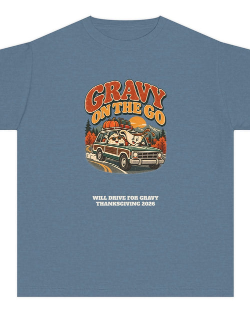 Custom Kids Gravy On The Go Thanksgiving Road Trip Shirt