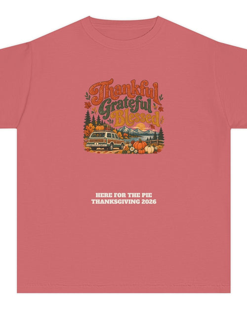 Custom Kids Thankful Grateful Blessed Thanksgiving Road Trip Shirt