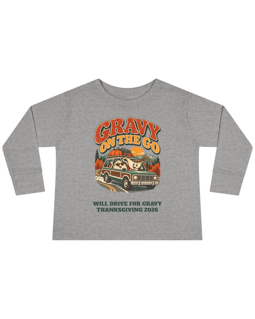 Custom Toddler Gravy On The Go Thanksgiving Road Trip Long Sleeve Shirt