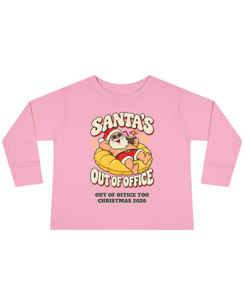 Custom Toddler Santa's Out Of Office Christmas Long Sleeve Shirt