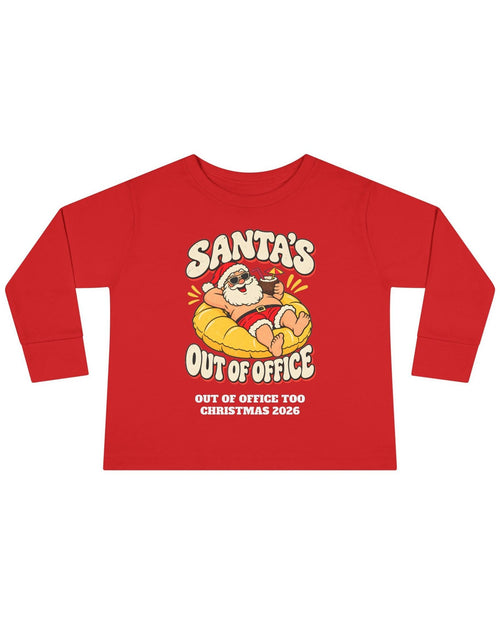 Custom Toddler Santa's Out Of Office Christmas Long Sleeve Shirt