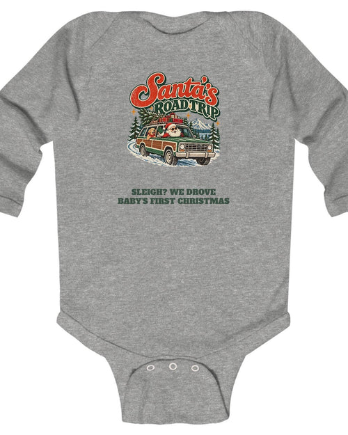 Custom Baby Santa's Road Trip Christmas Long Sleeve Onesie