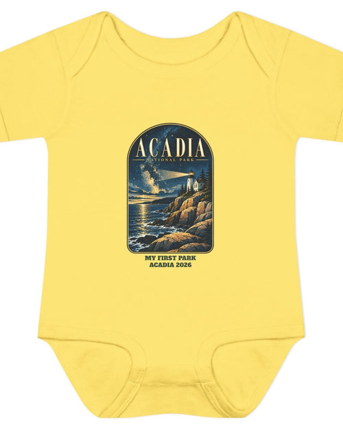Custom Baby Acadia National Park Lighthouse Night Sky Onesie