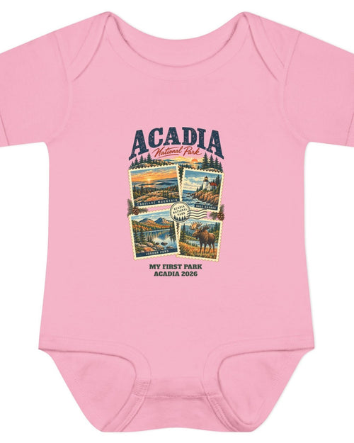 Custom Baby Acadia National Park Stamp Collage Onesie