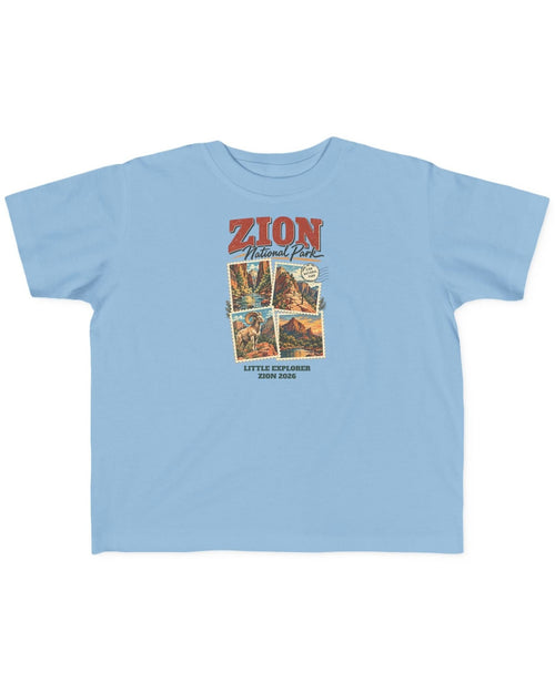 Custom Toddler Zion National Park Stamp Collage Shirt