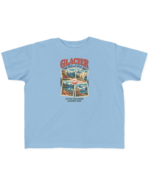 Custom Toddler Glacier National Park Stamp Collage Shirt