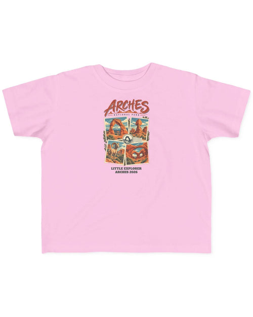 Custom Toddler Arches National Park Stamp Collage Shirt