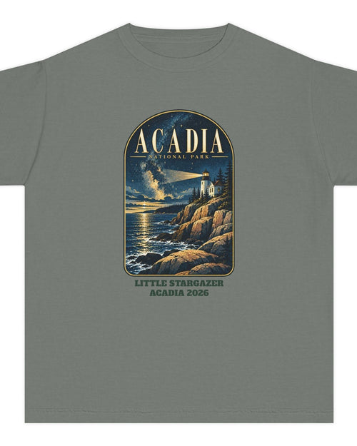 Custom Kids Acadia National Park Lighthouse Night Sky Shirt