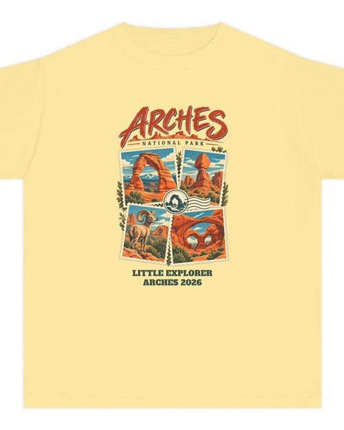 Custom Kids Arches National Park Stamp Collage Shirt