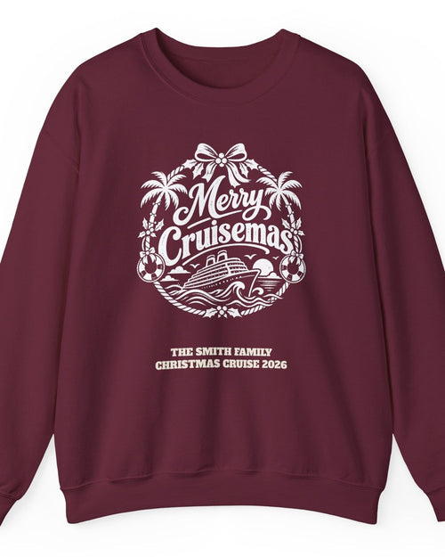 Custom Merry Cruisemas Palm Wreath Christmas Cruise Sweatshirt