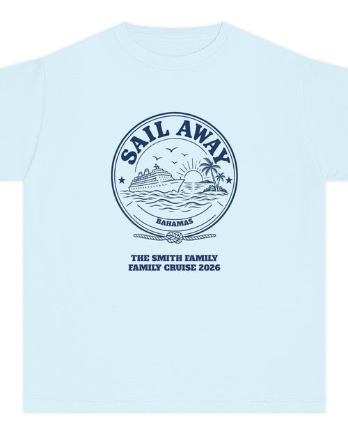 Custom Kids Sail Away Cruise Badge Shirt