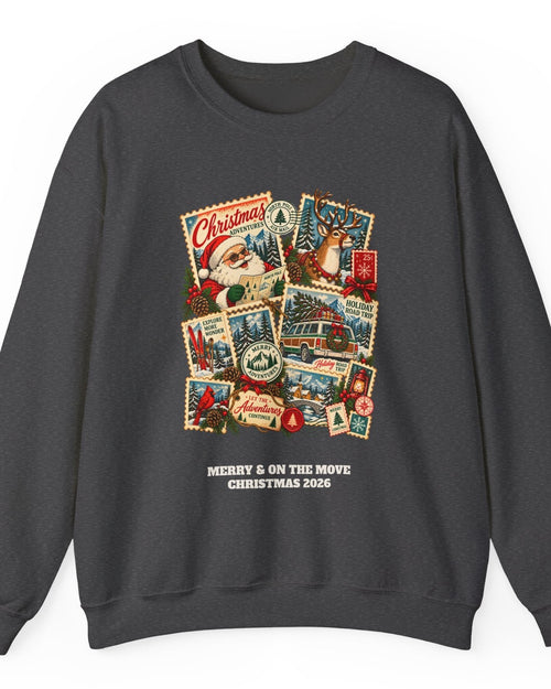 Custom Christmas Adventures Vintage Stamp Sweatshirt
