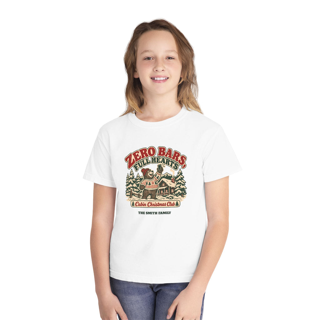Custom Kids Zero Bars Full Hearts Cabin Christmas Shirt