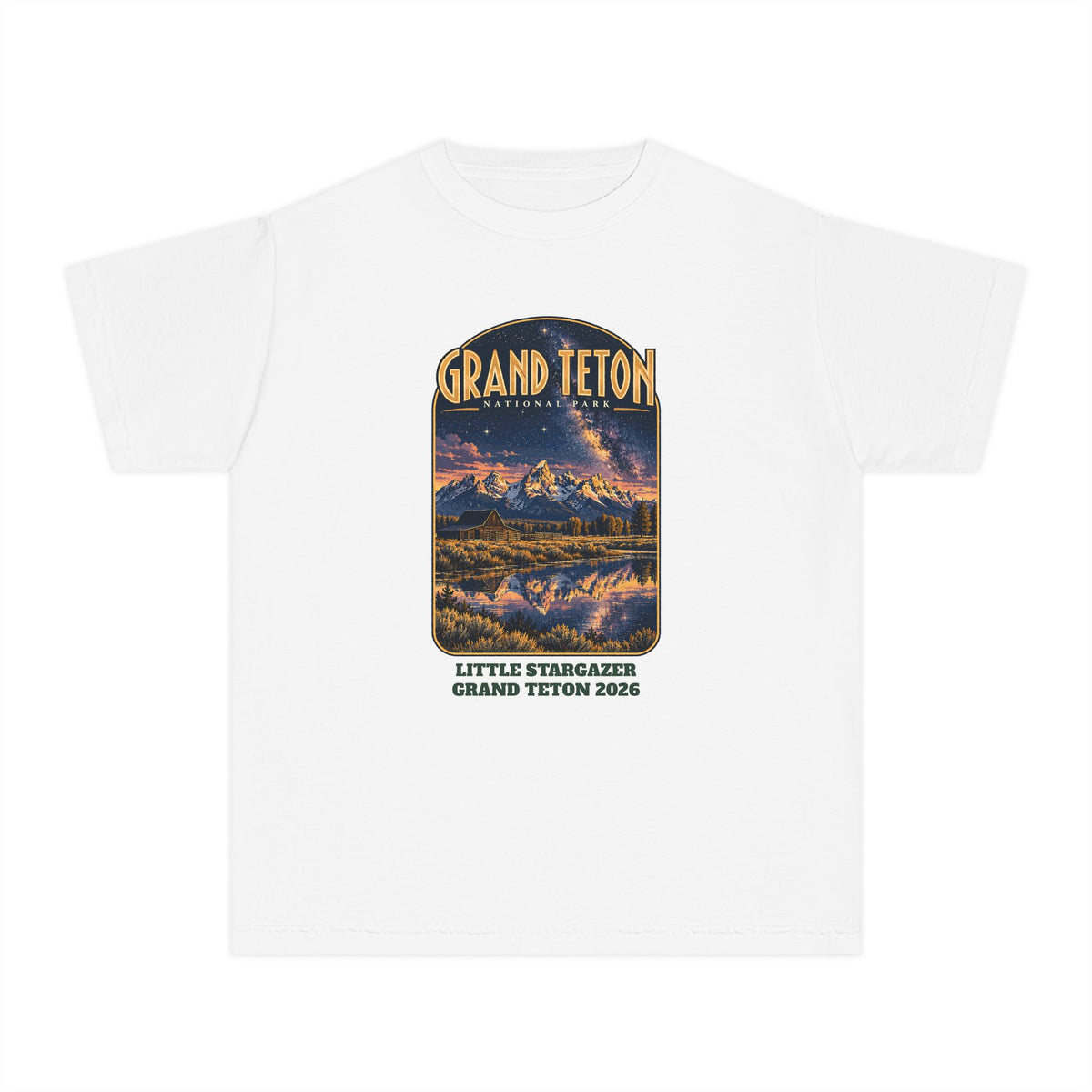 Custom Kids Grand Teton National Park Night Sky Shirt