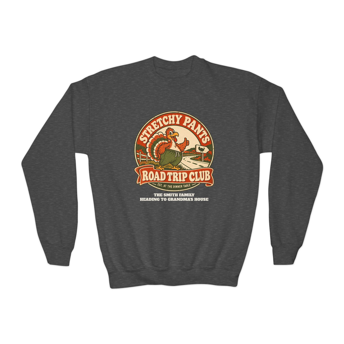 Custom Kids Stretchy Pants Thanksgiving Sweatshirt