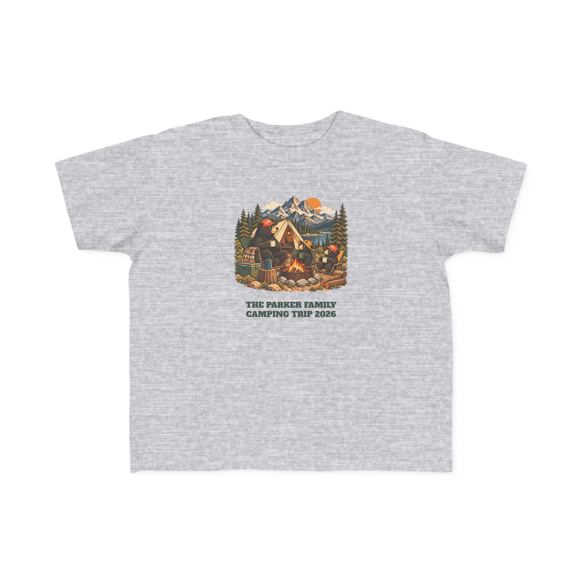 Custom Toddler Bear Campfire Tee