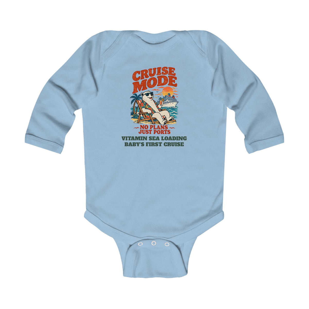 Custom Baby Cruise Mode Family Cruise Long Sleeve Onesie