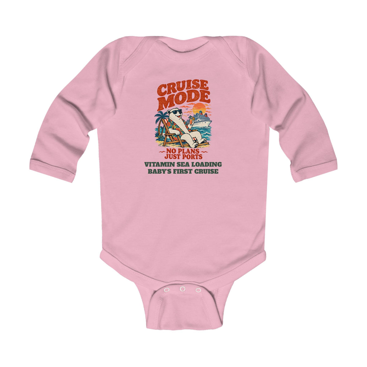 Custom Baby Cruise Mode Family Cruise Long Sleeve Onesie