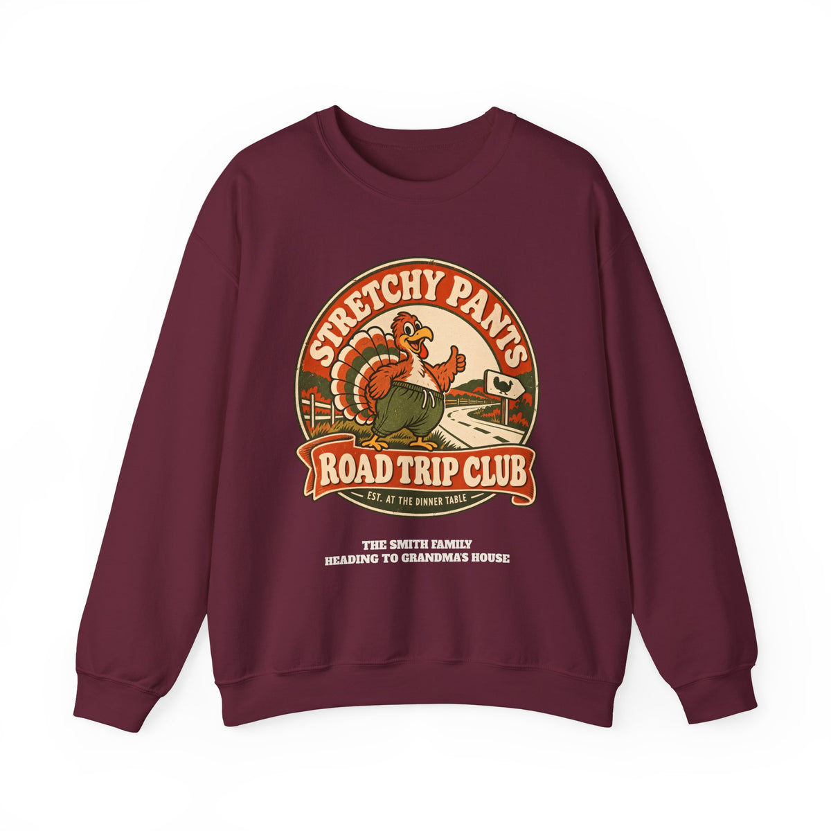 Custom Stretchy Pants Family Thanksgiving Sweatshirt