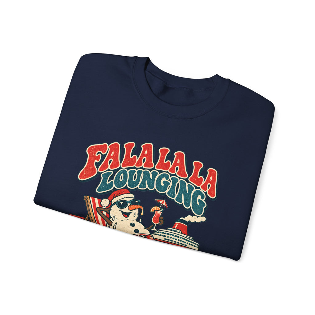 Custom Fa La La Lounging Family Christmas Cruise Sweatshirt
