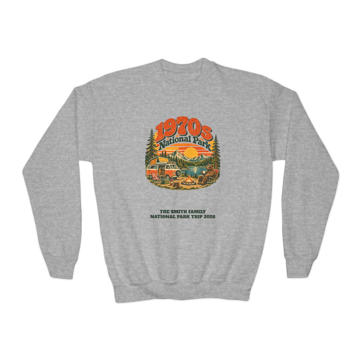 Custom Kids 1970s National Park Sweatshirt