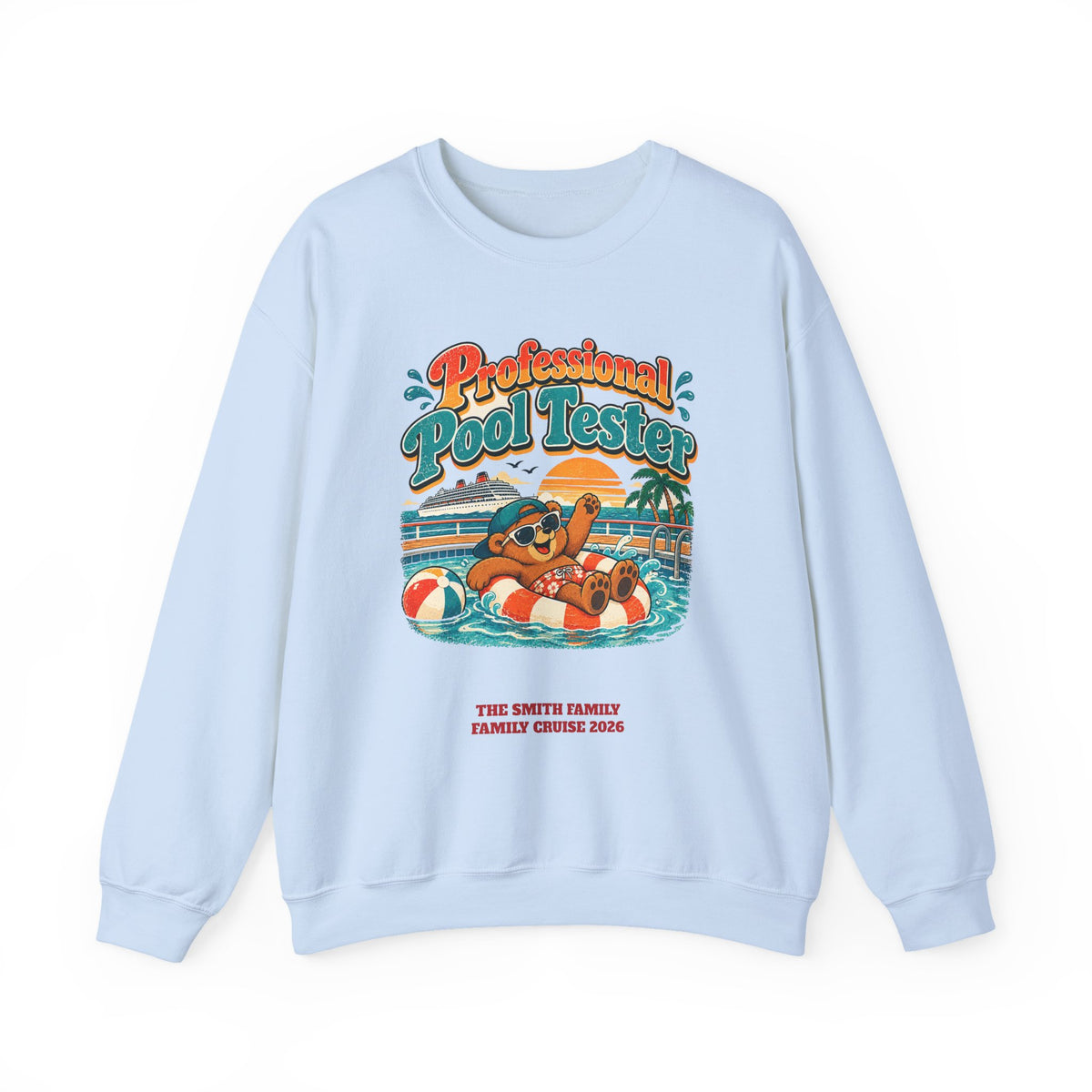 Custom Pool Tester Family Cruise Sweatshirt