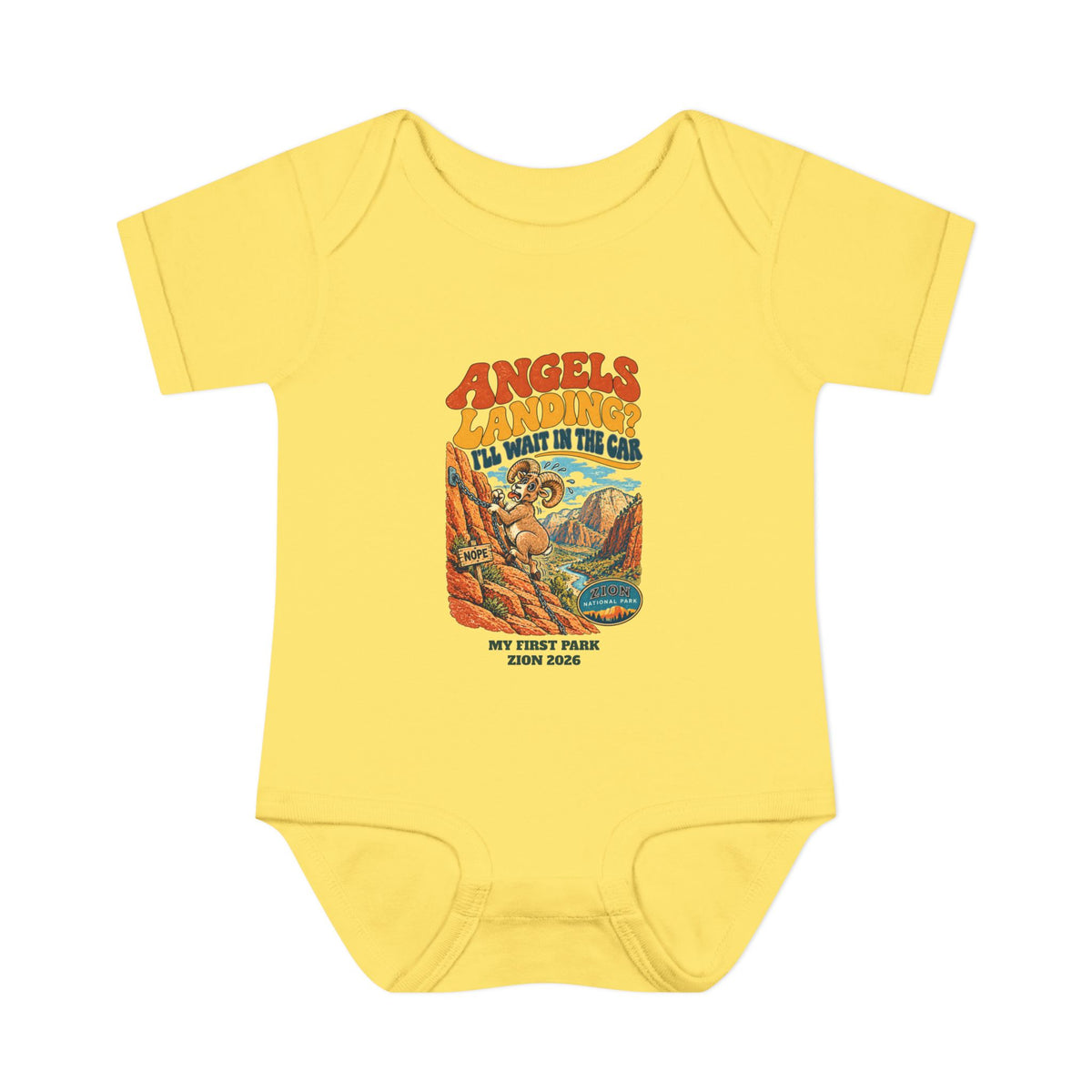 Custom Baby Zion National Park Angels Landing Onesie