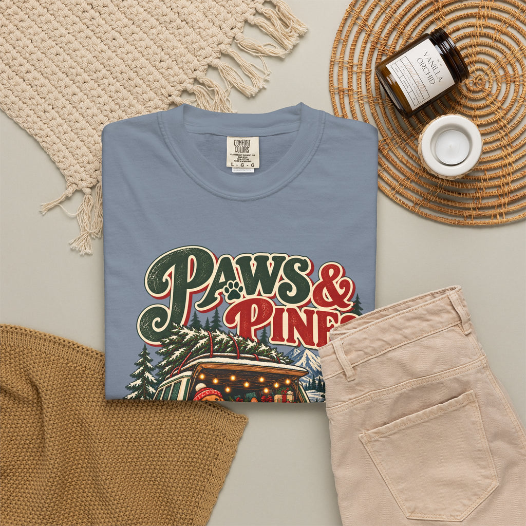 Custom Paws & Pines Christmas Dog Shirt