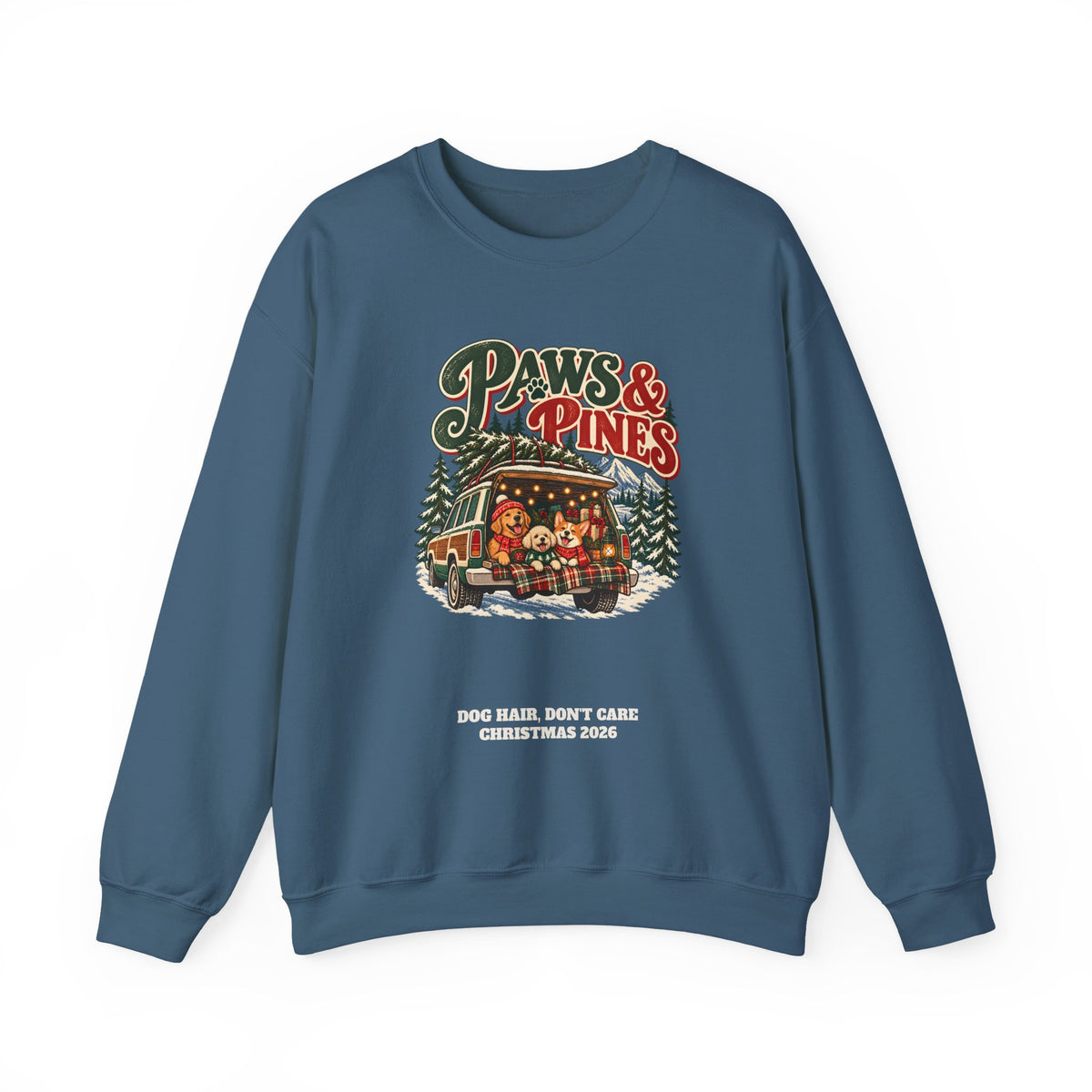 Custom Paws & Pines Christmas Dog Sweatshirt