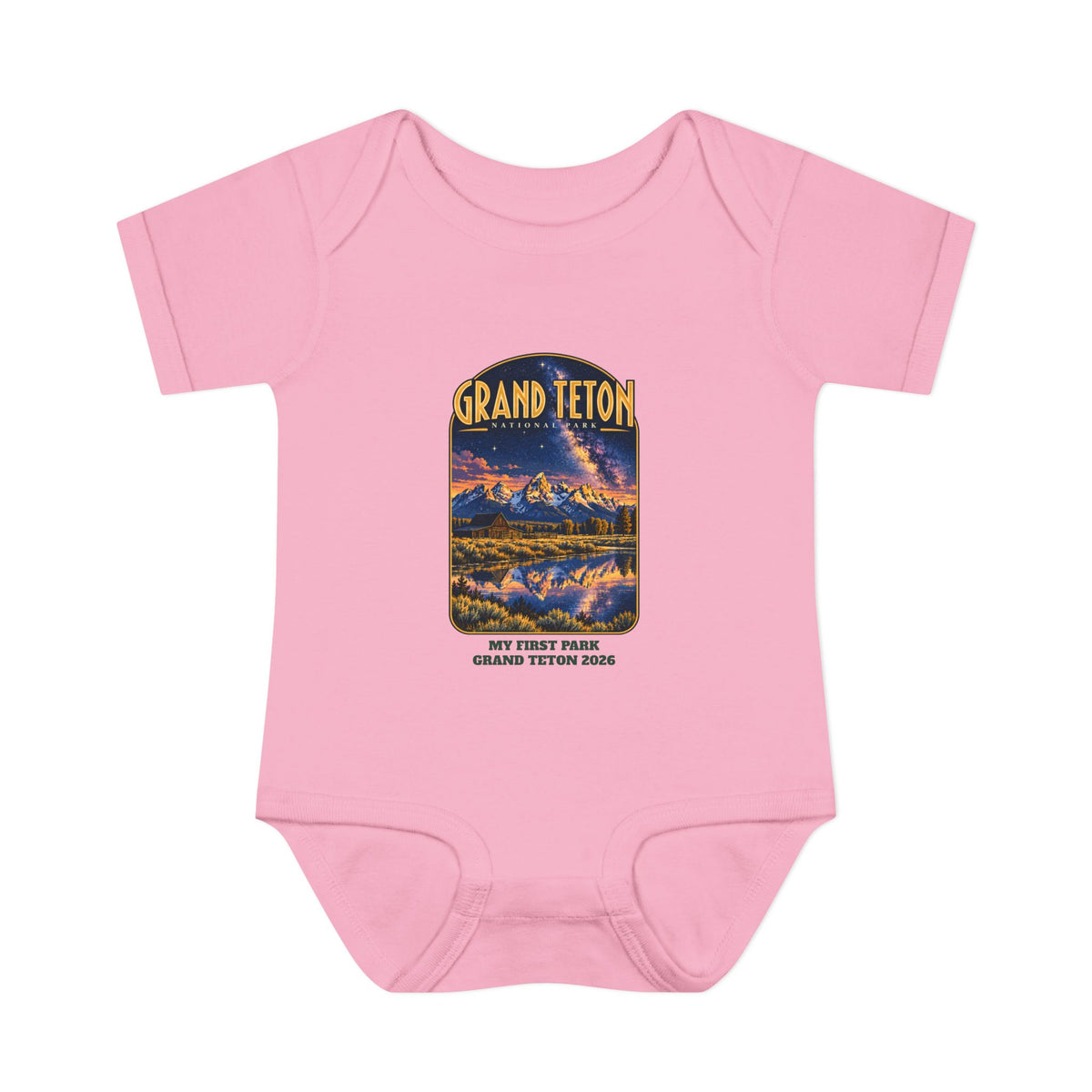 Custom Baby Grand Teton National Park Night Sky Onesie