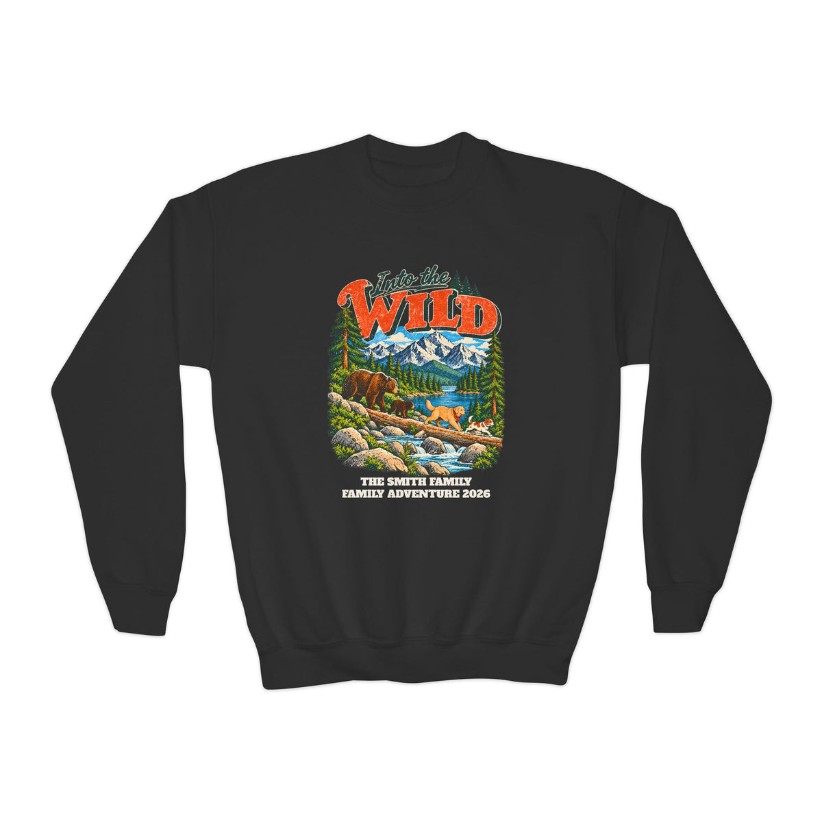 Custom Kids Into the Wild Hiking Sweatshirt
