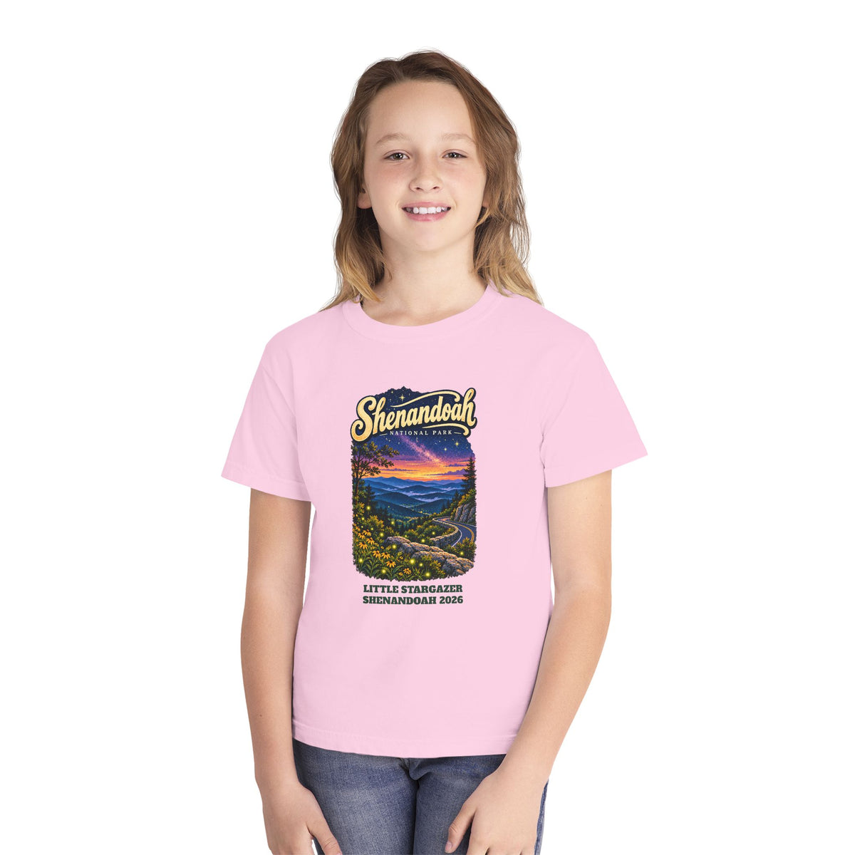 Custom Kids Shenandoah National Park Skyline Drive Night Sky Shirt