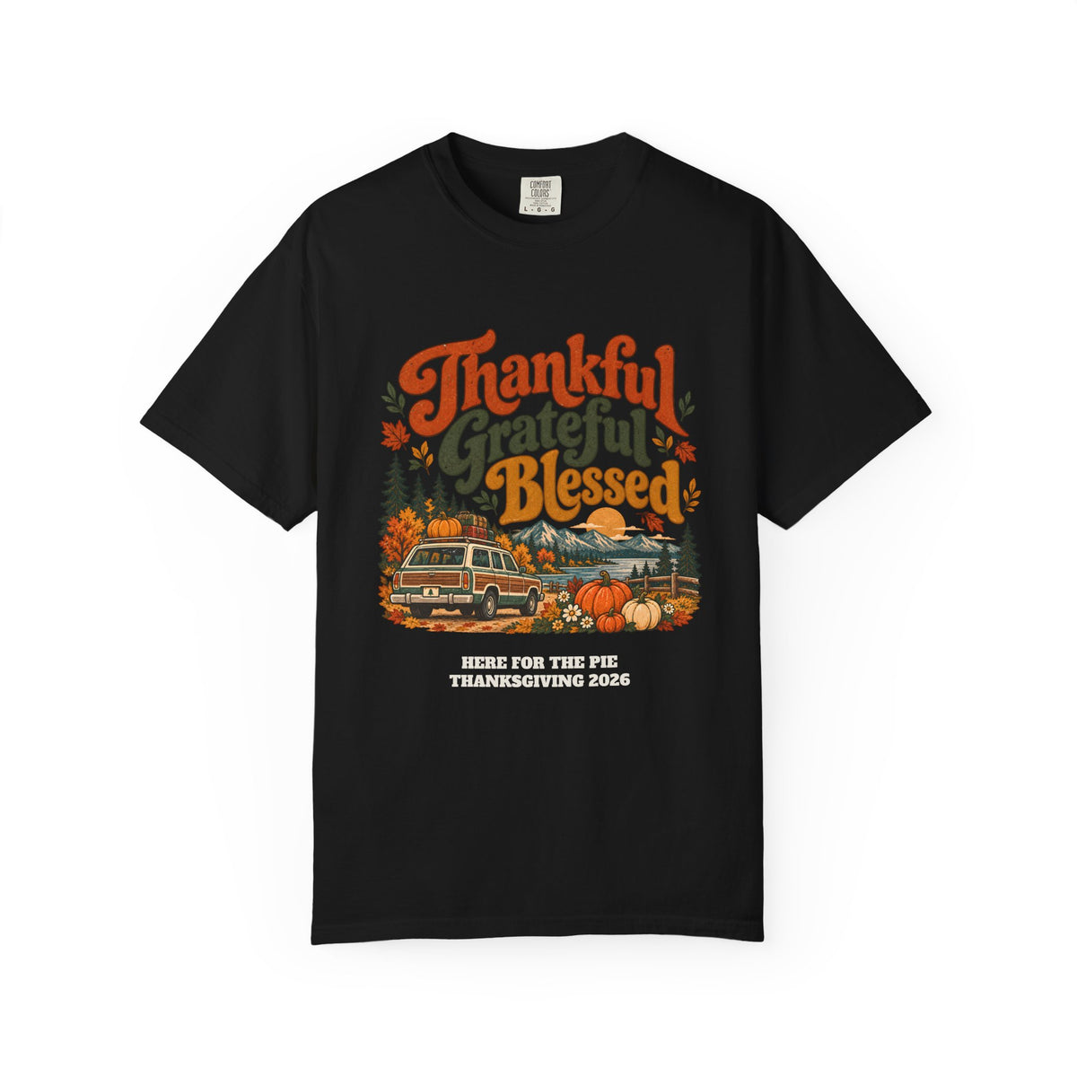 Custom Thankful Grateful Blessed Thanksgiving Road Trip Shirt