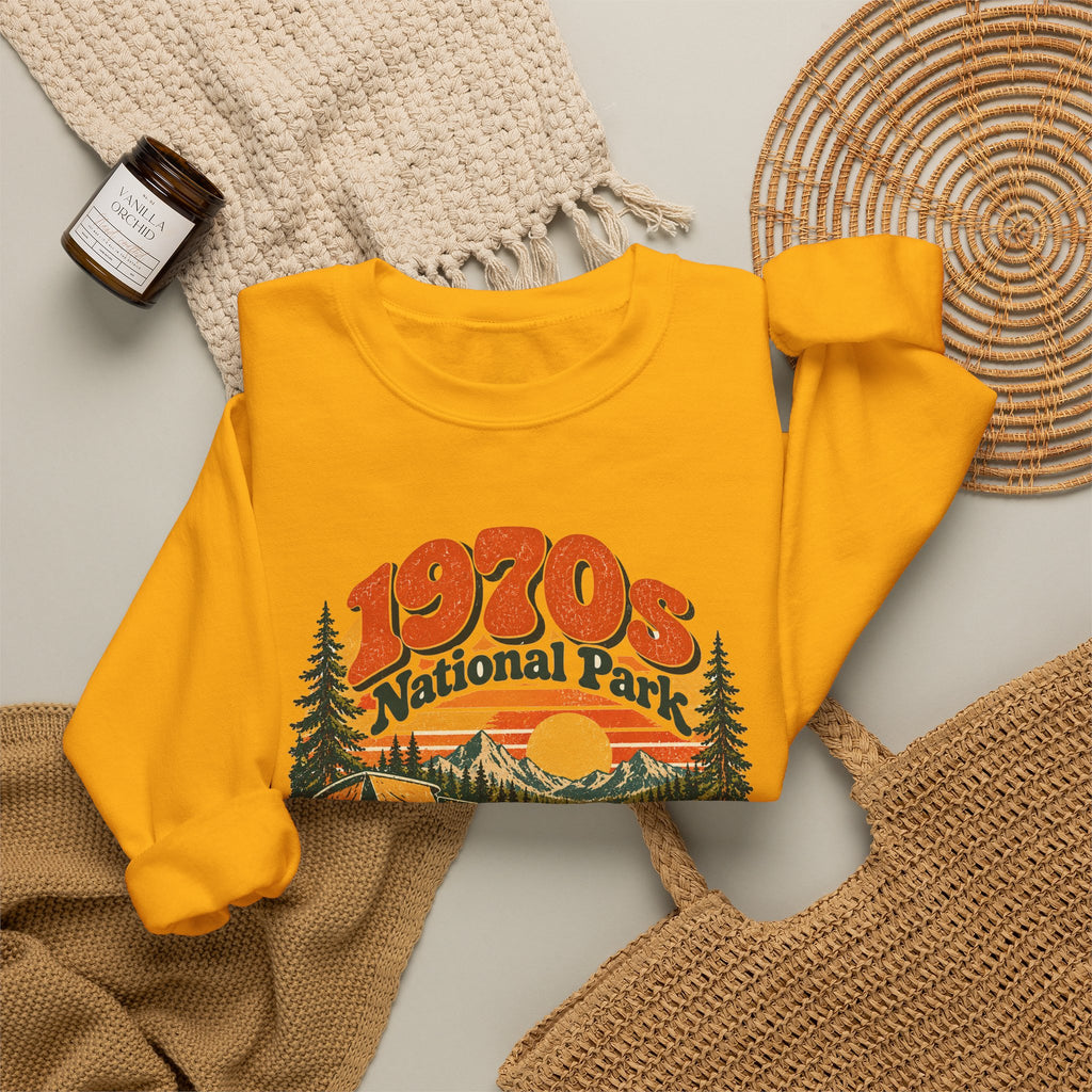 Custom 1970s National Park Family Camping Sweatshirt