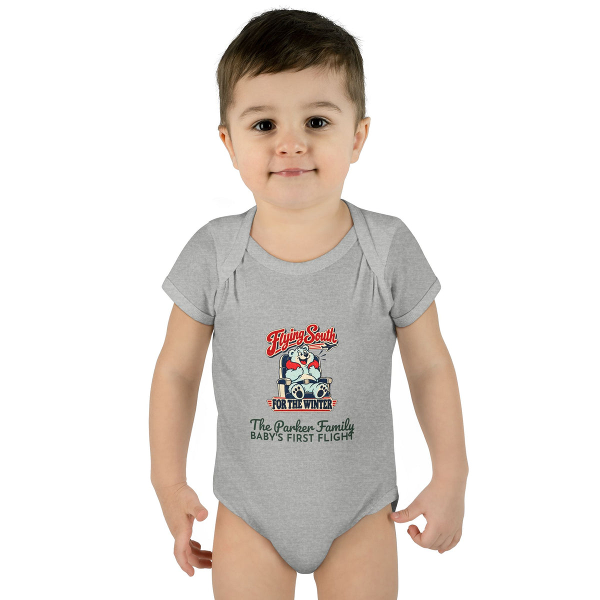 Custom Baby Flying South for the Winter Onesie