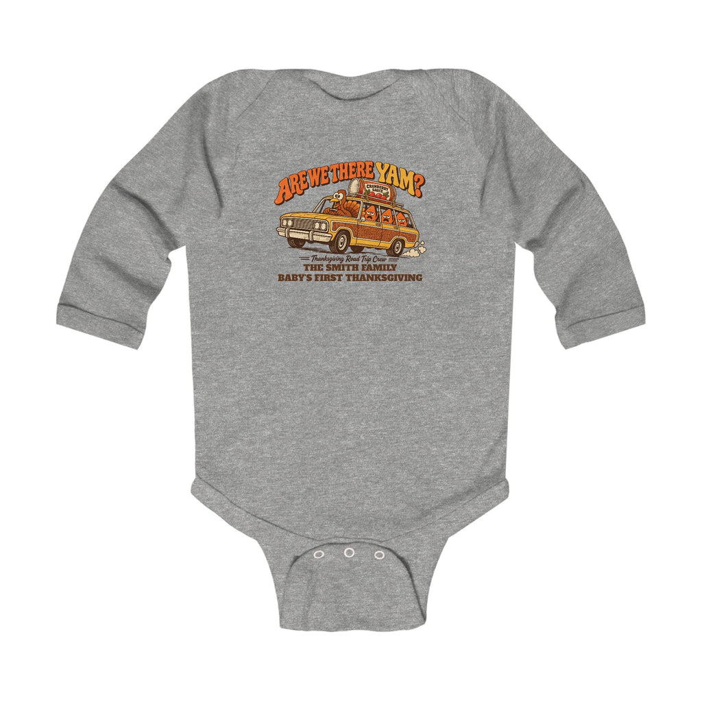 Custom Baby Are We There Yam Thanksgiving Long Sleeve Bodysuit