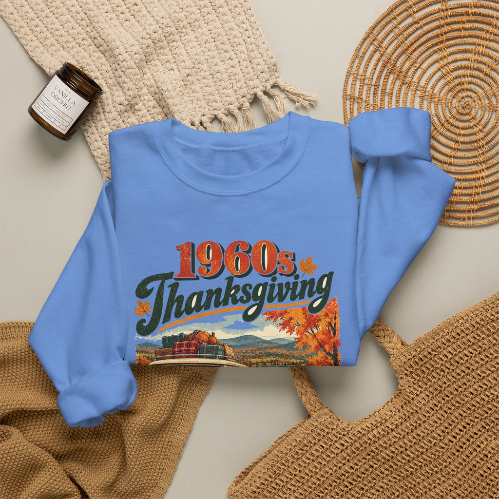 Custom 1960s Thanksgiving Family Road Trip Sweatshirt