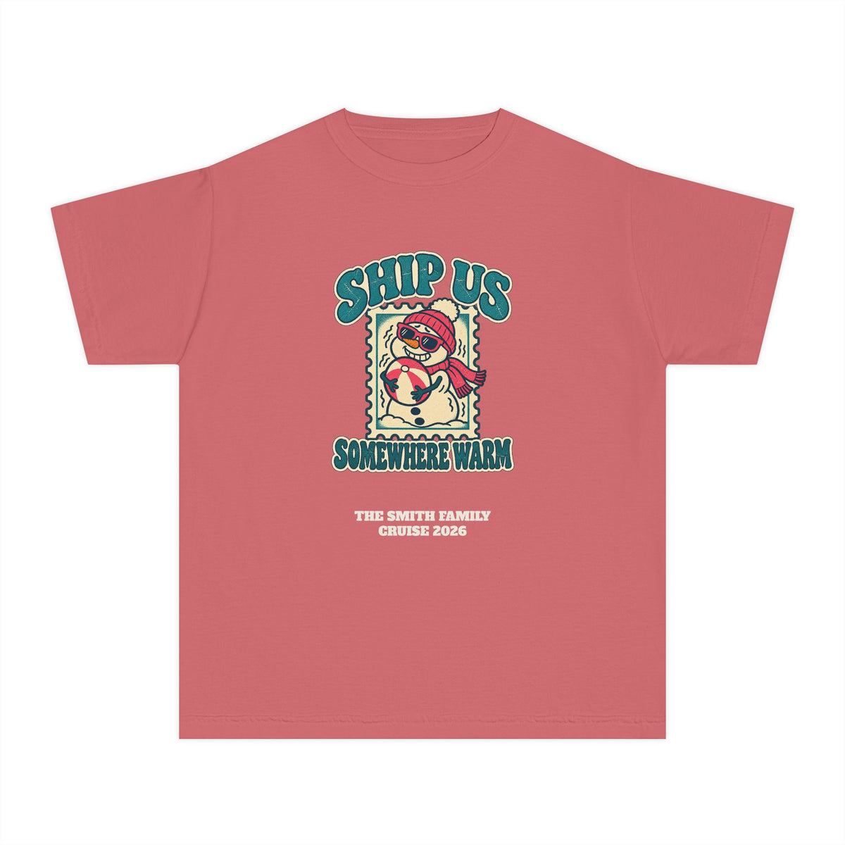 Custom Kids Ship Us Somewhere Warm Cruise Shirt