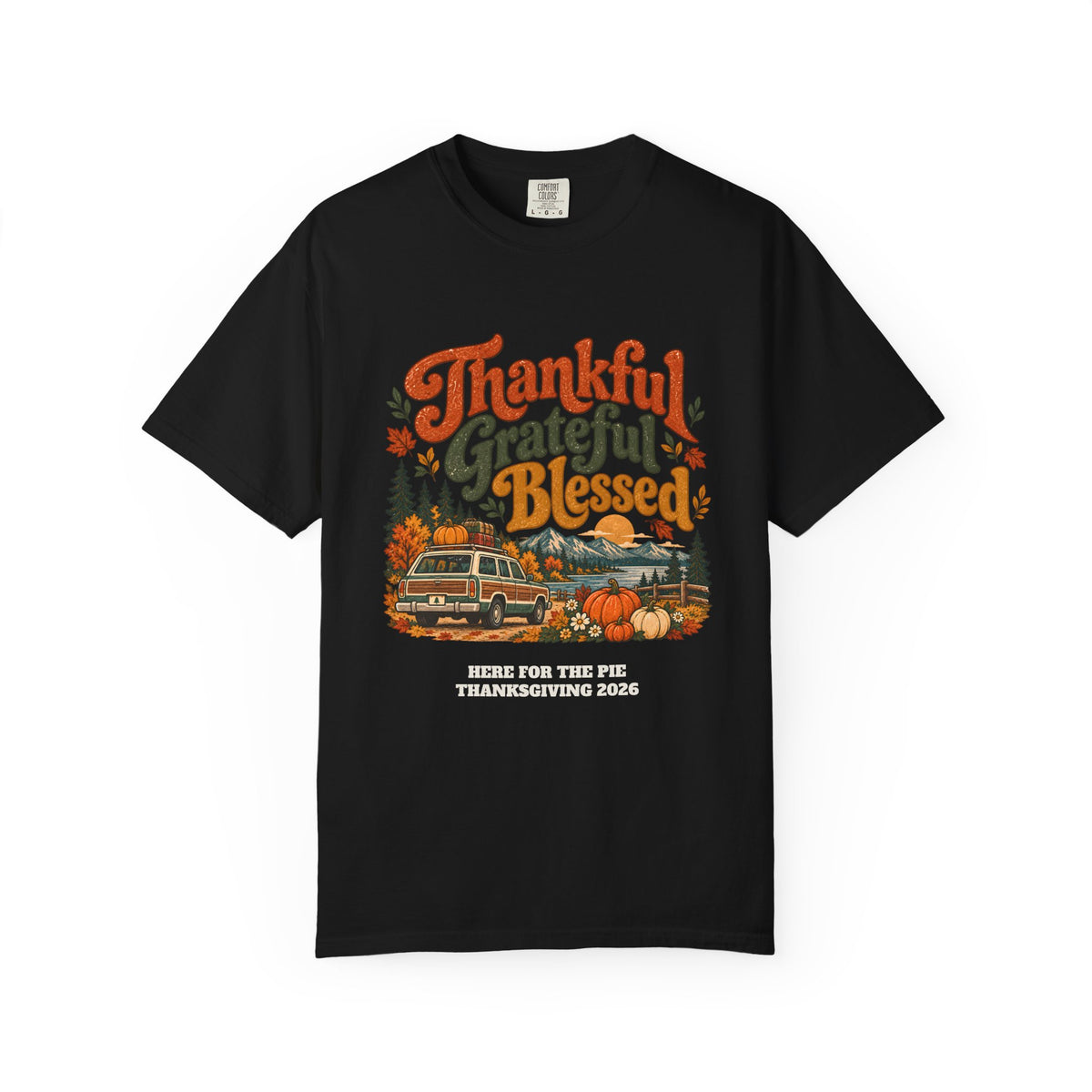 Custom Thankful Grateful Blessed Thanksgiving Road Trip Shirt